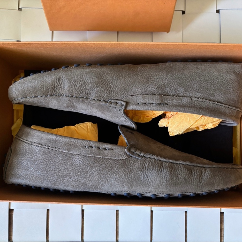 Tod's Gray Driving Loafers Slip-Ons Shoes